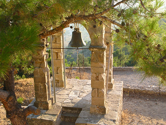 The bell of Agios Ioannis at magic hour